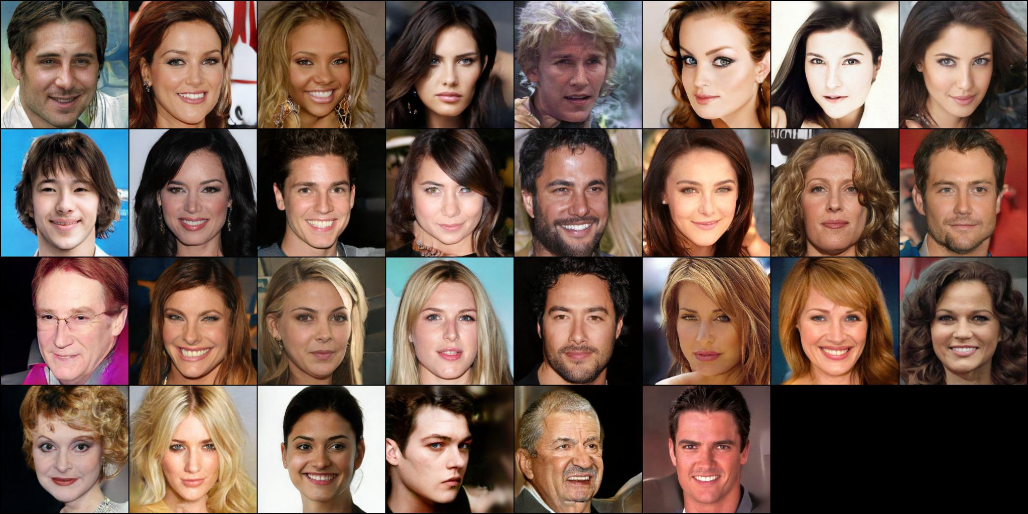 CelebA Generated Grid