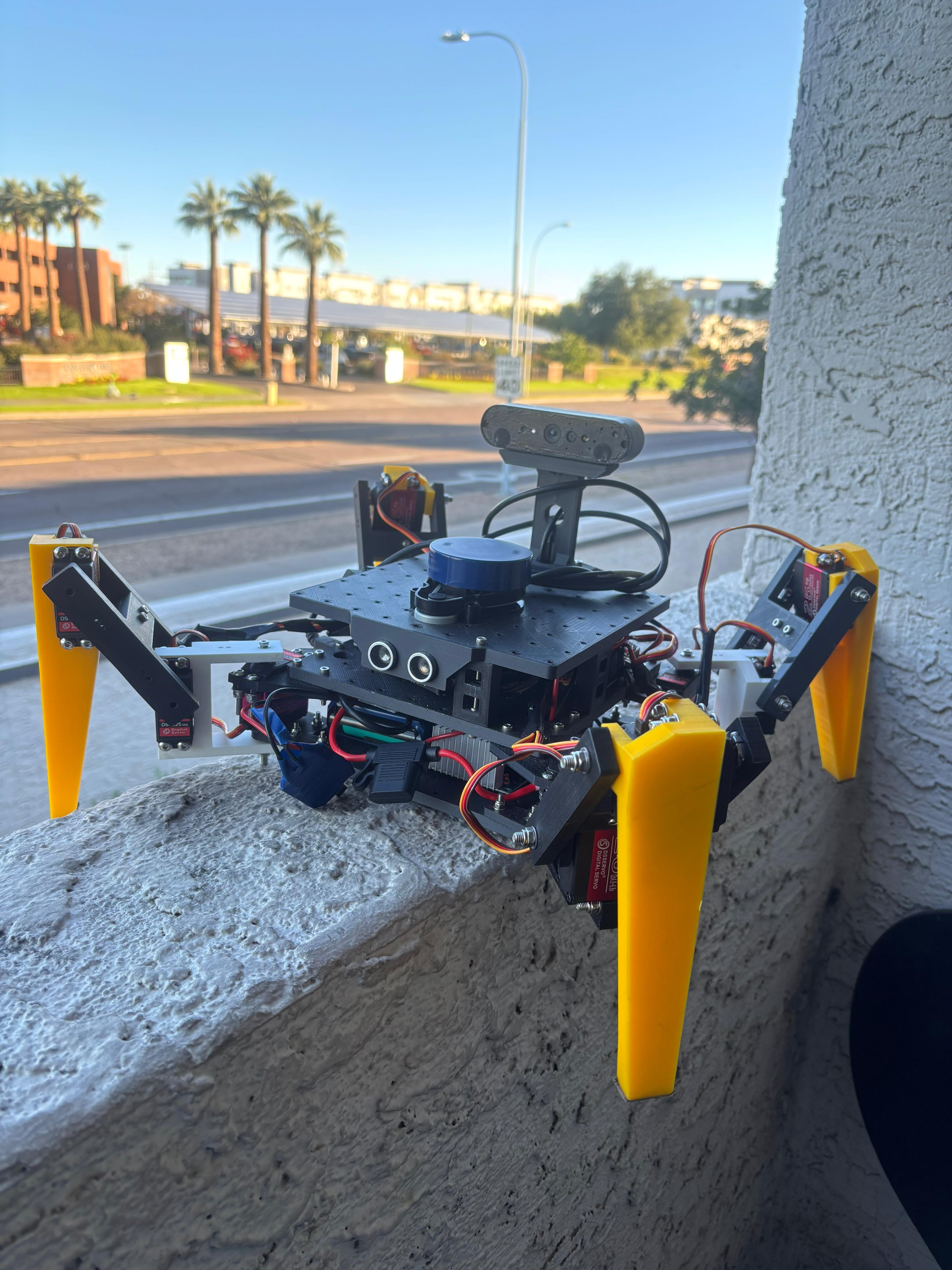 Bio-Inspired Quadruped Spiderbot